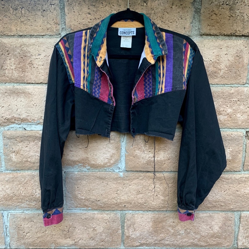 90’s tribal crop jacket